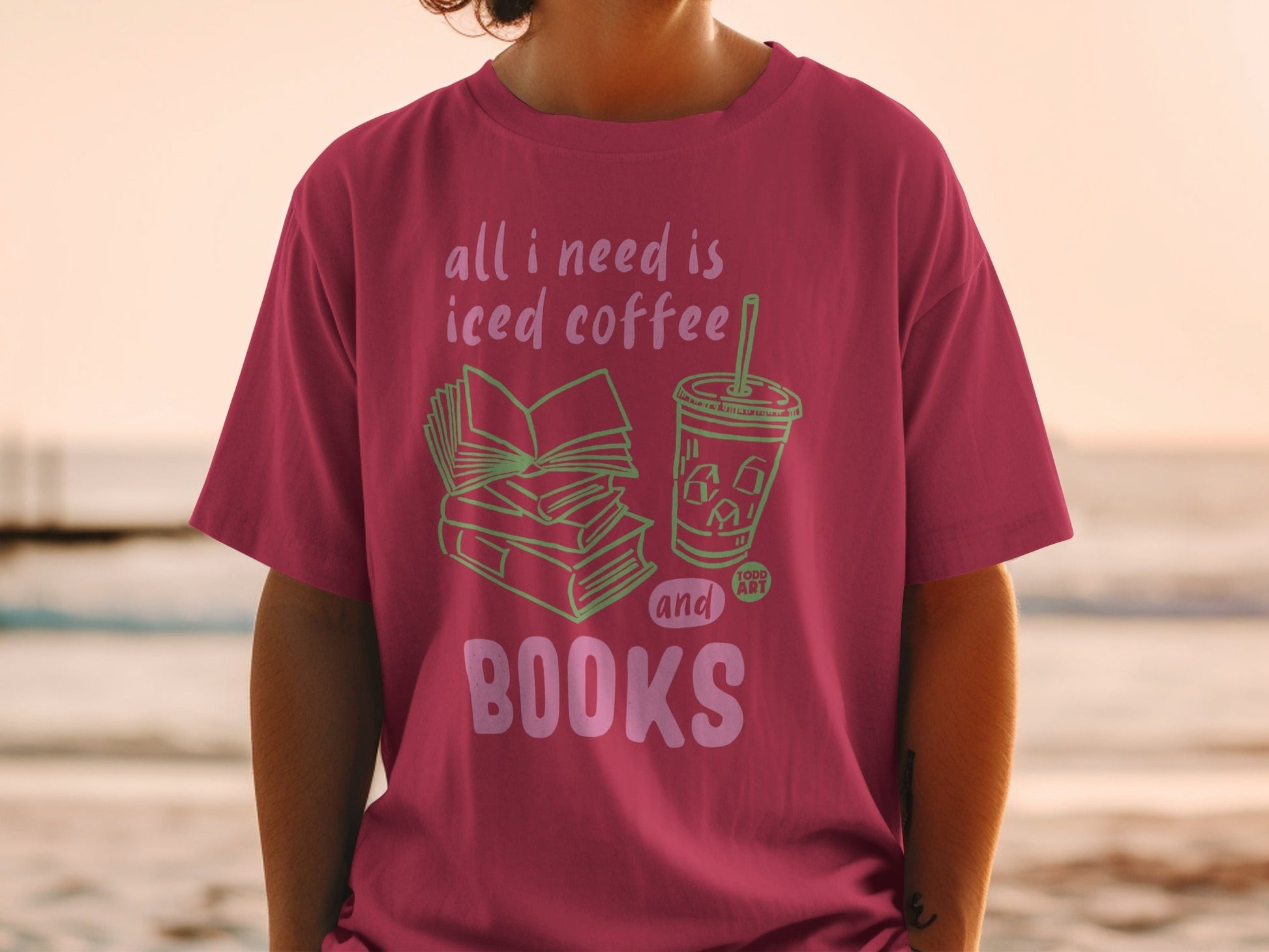 All I Need is Iced Coffee and Books T-Shirt