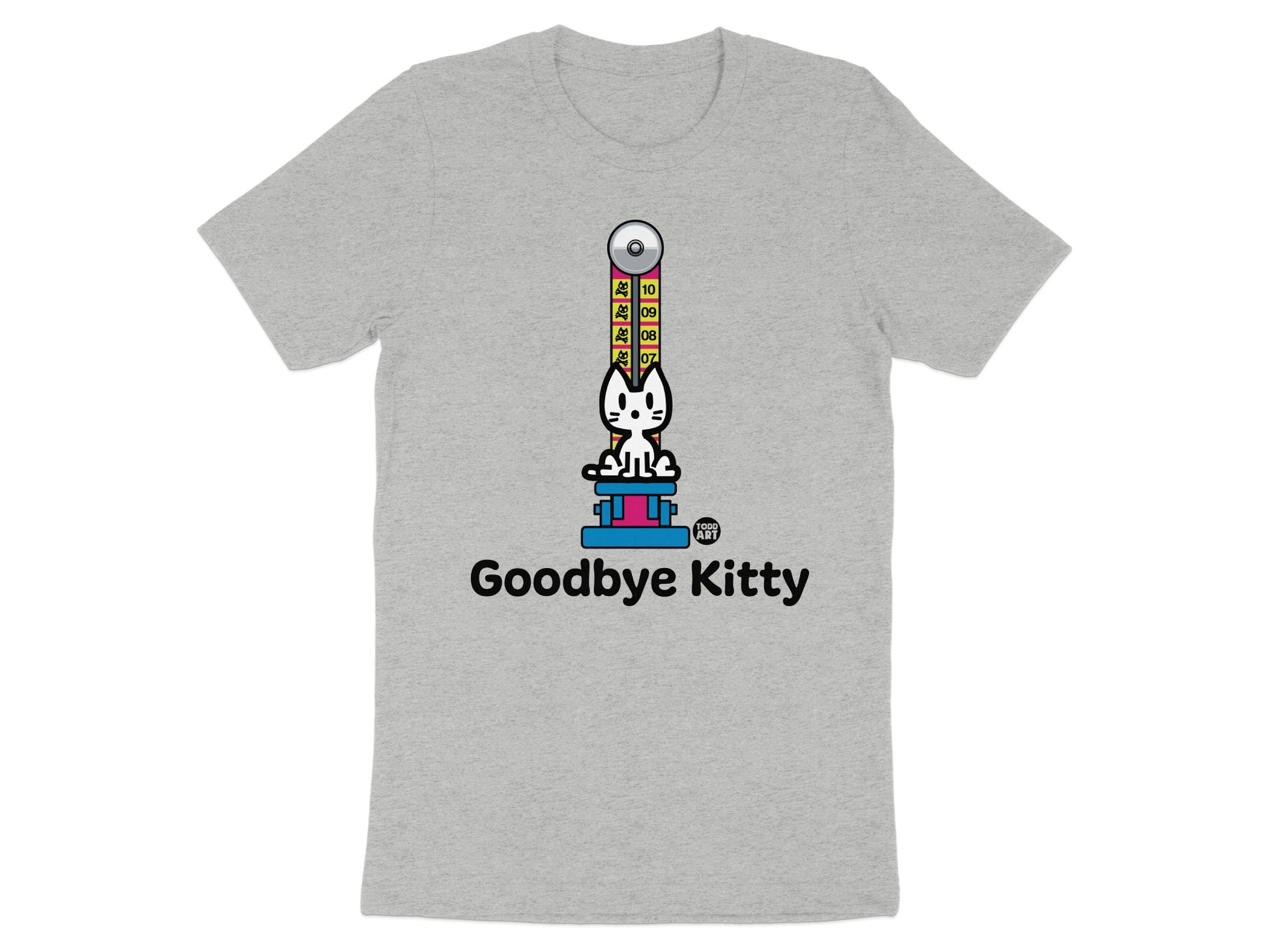 Goodbye Kitty Fun Graphic Design Shirt