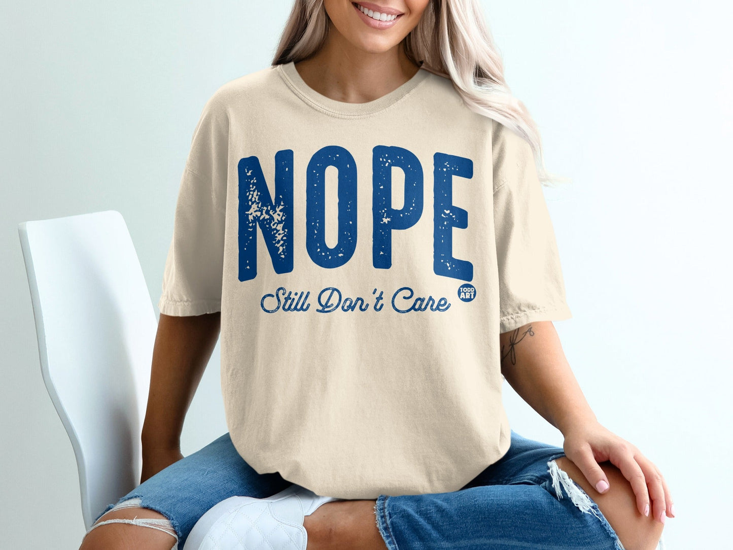 NOPE Still Don't Care Graphic Print T-Shirt