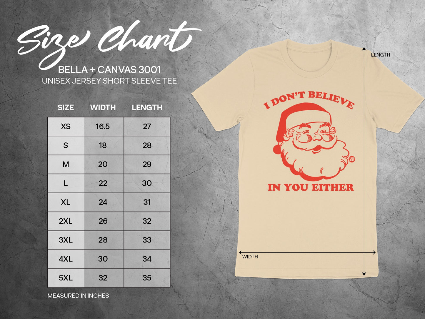I Don't Believe in You Either Santa T-shirt product