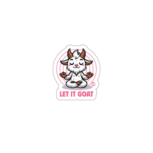 Let It Goat Sticker Cute Meditating Goat Art