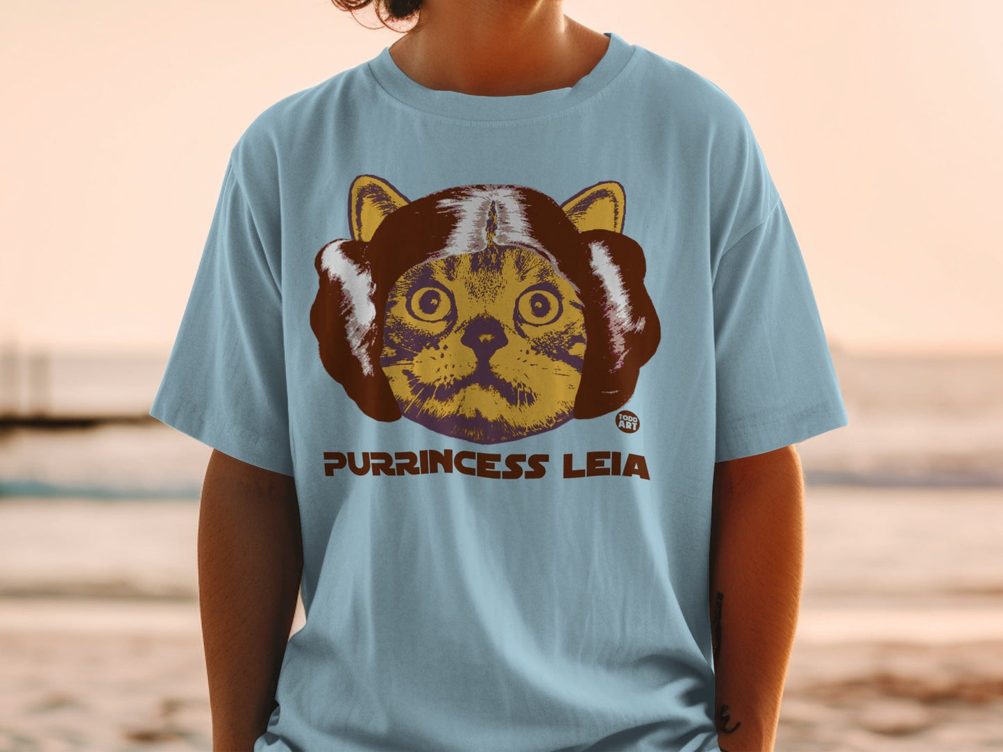 Purrincess Leia Cat Graphic T-Shirt for Fun Style