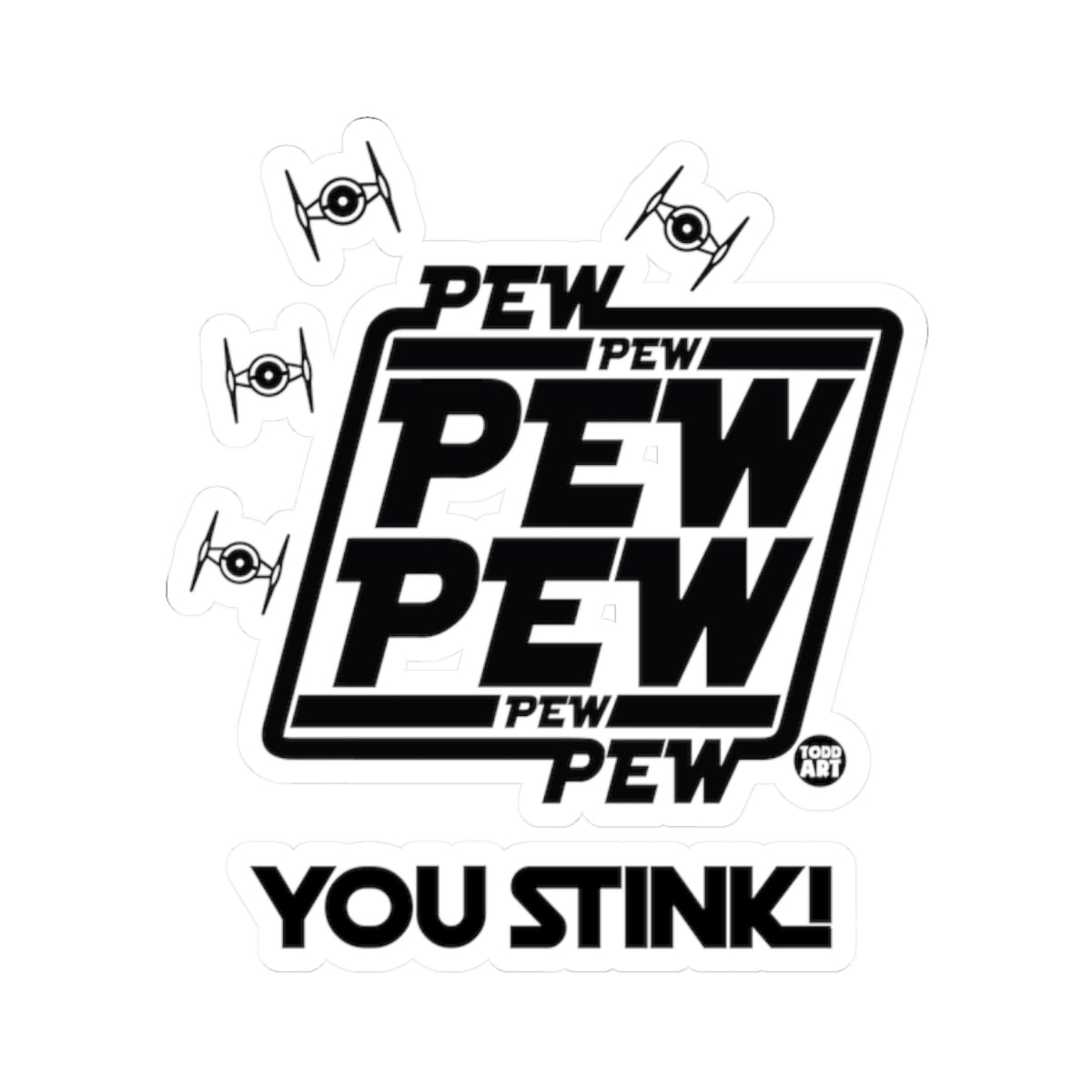 Pew Pew PewTodd Art Sticker