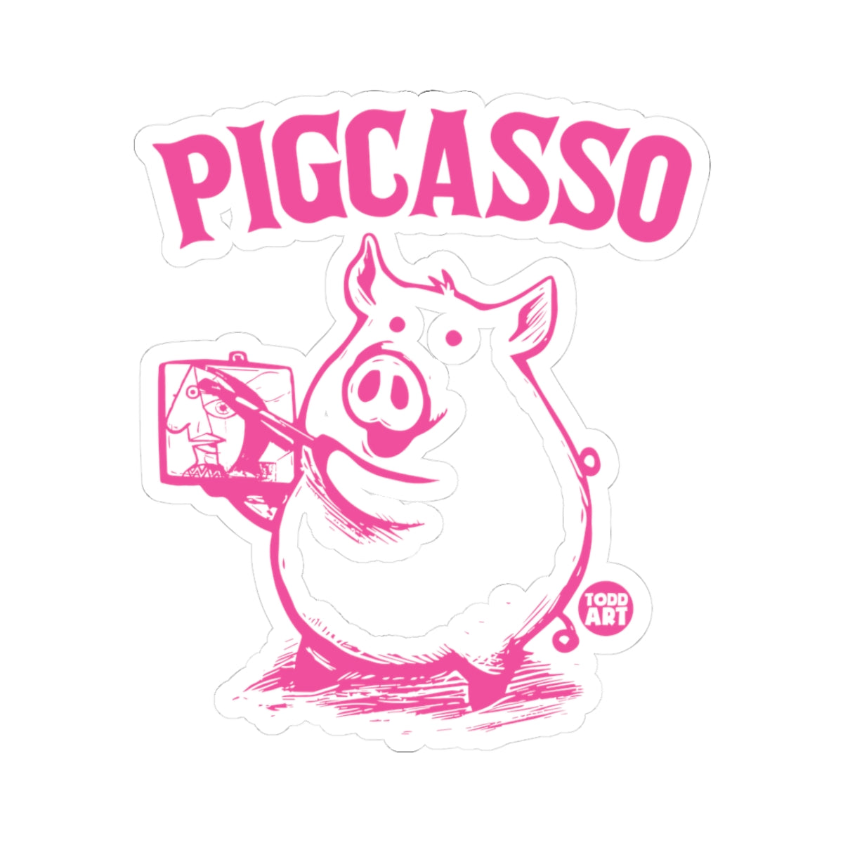 PiggassoTodd Art Sticker