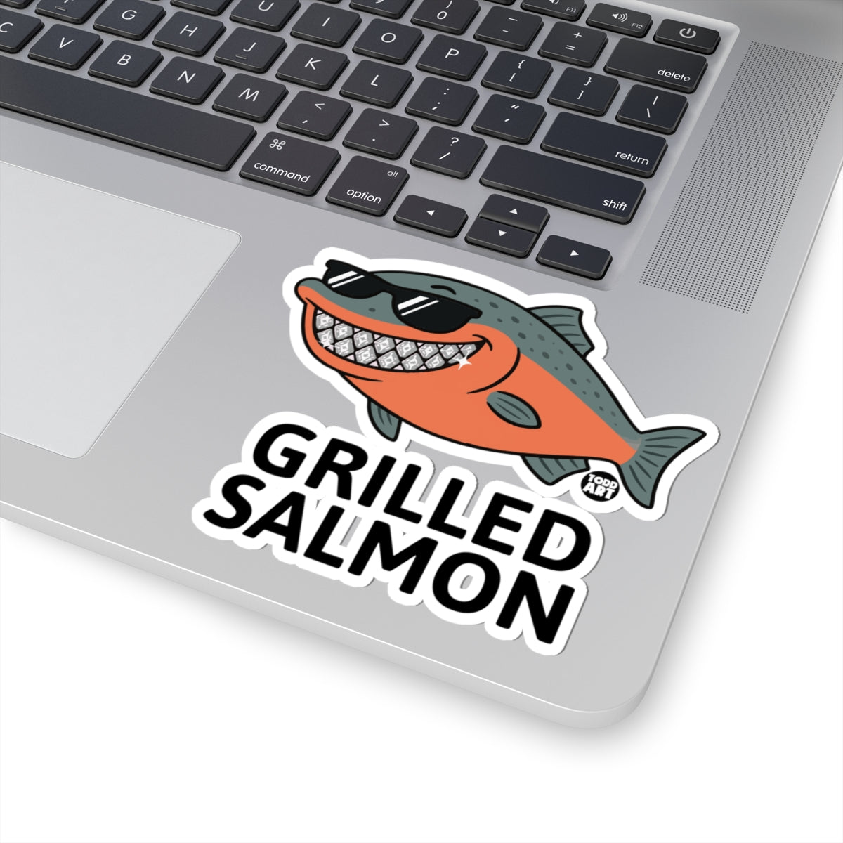 Grilled FishTodd Art Sticker