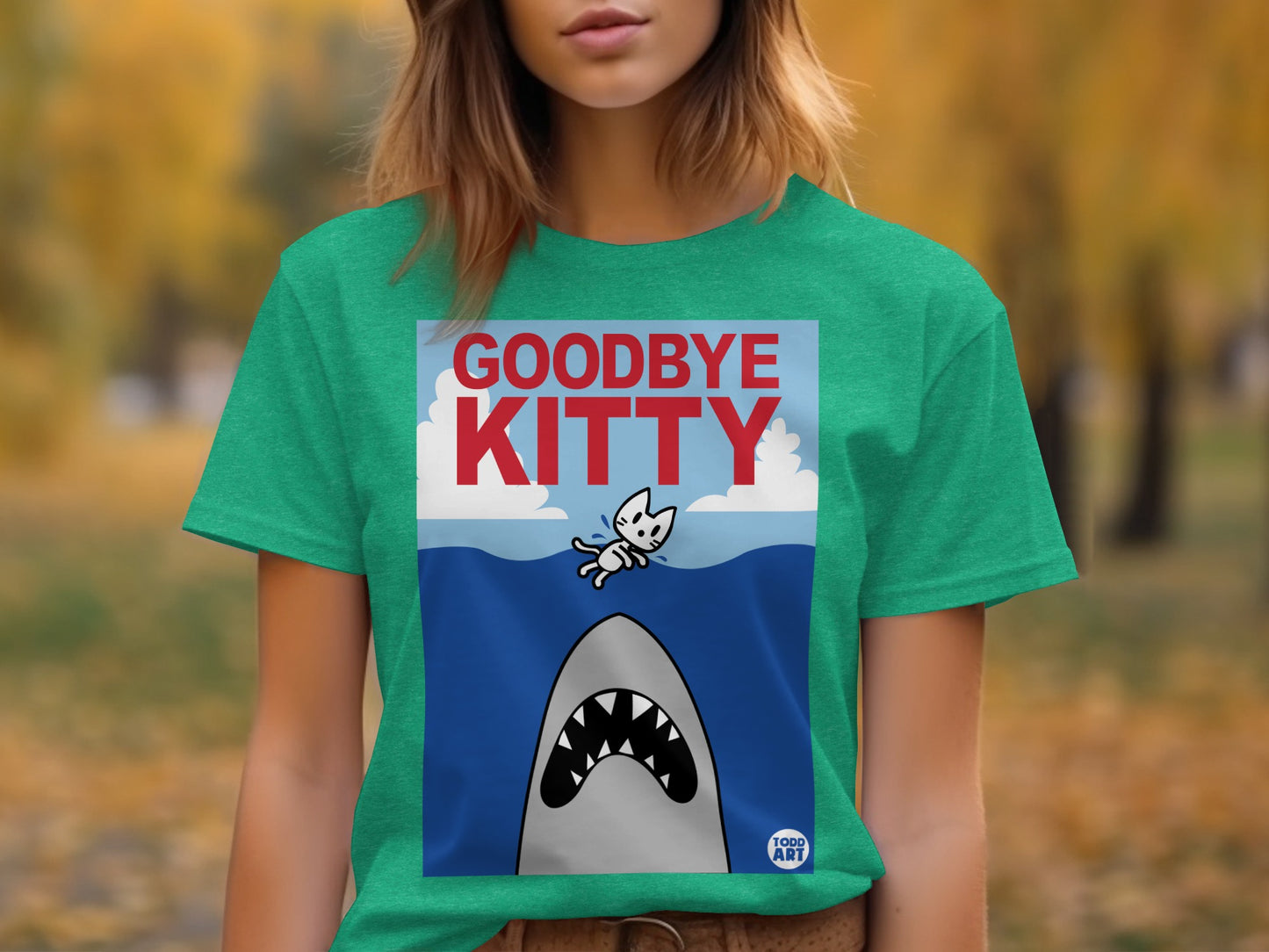 Goodbye Kitty Shark Attack Graphic Tee product