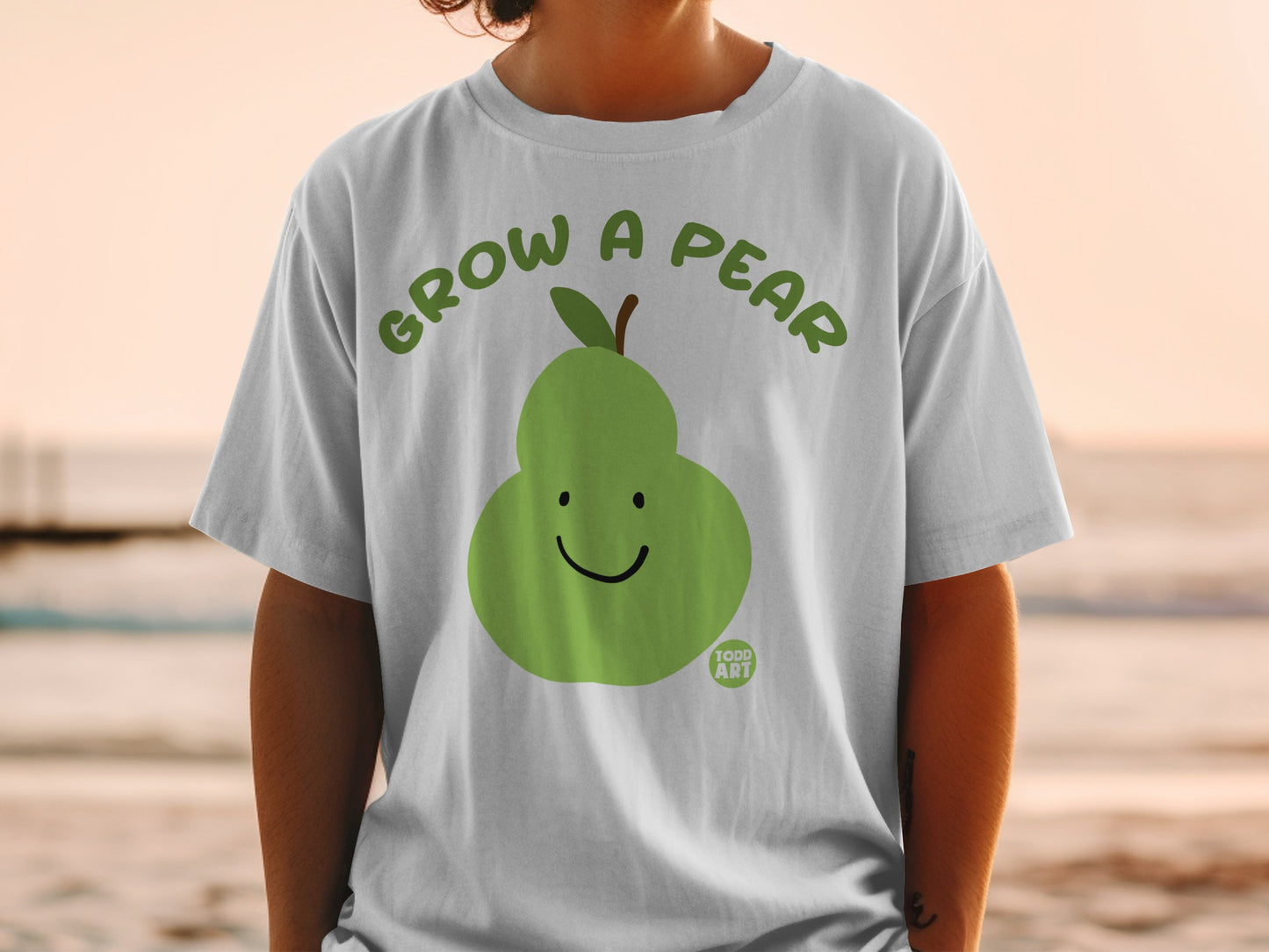 GROW A PEAR Smiley Pear TODD ART white product type