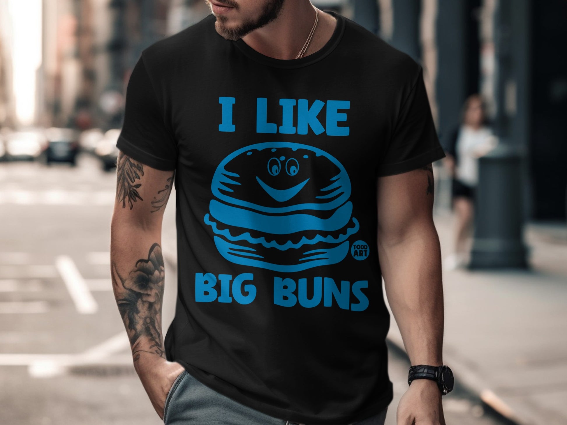 I Like Big Buns Burger Graphic Men's T-Shirt