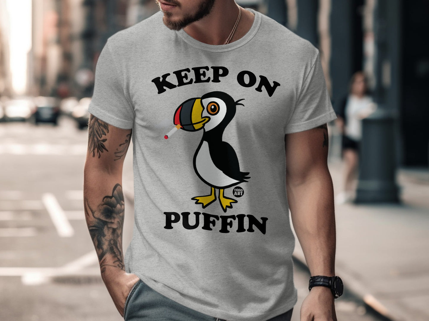 Keep On Puffin Graphic Tee for Animal Lovers