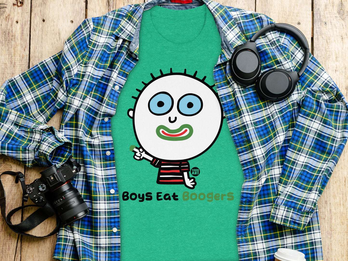 Boys Eat Boogers Graphic Tee Shirt Casual Fashion