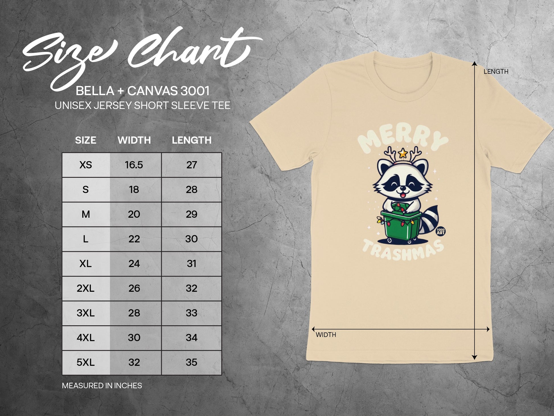 Merry Trashmas Raccoon Graphic Short Sleeve Tee