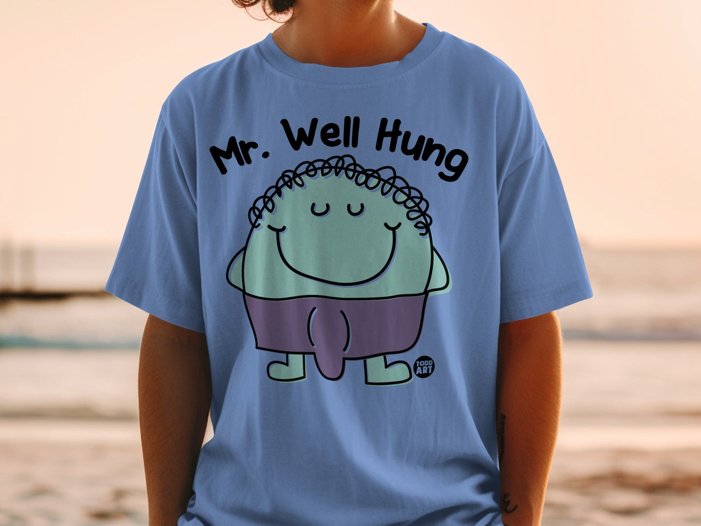 Mr. Well Hung Graphic Funny Toddler T-Shirt