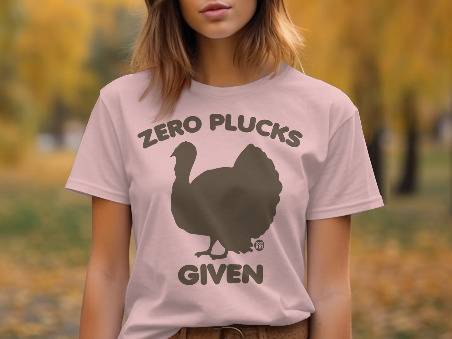 Zero Plucks Given with Turkey Graphic T-Shirt