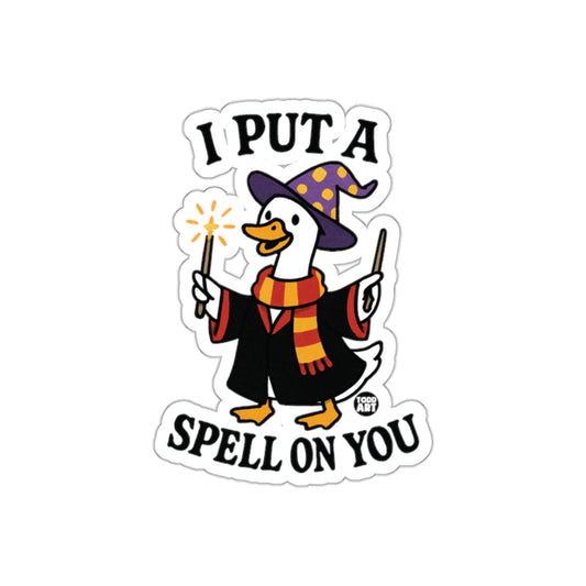 I Put a Spell On You Magical Duck Wizard Funny sticker