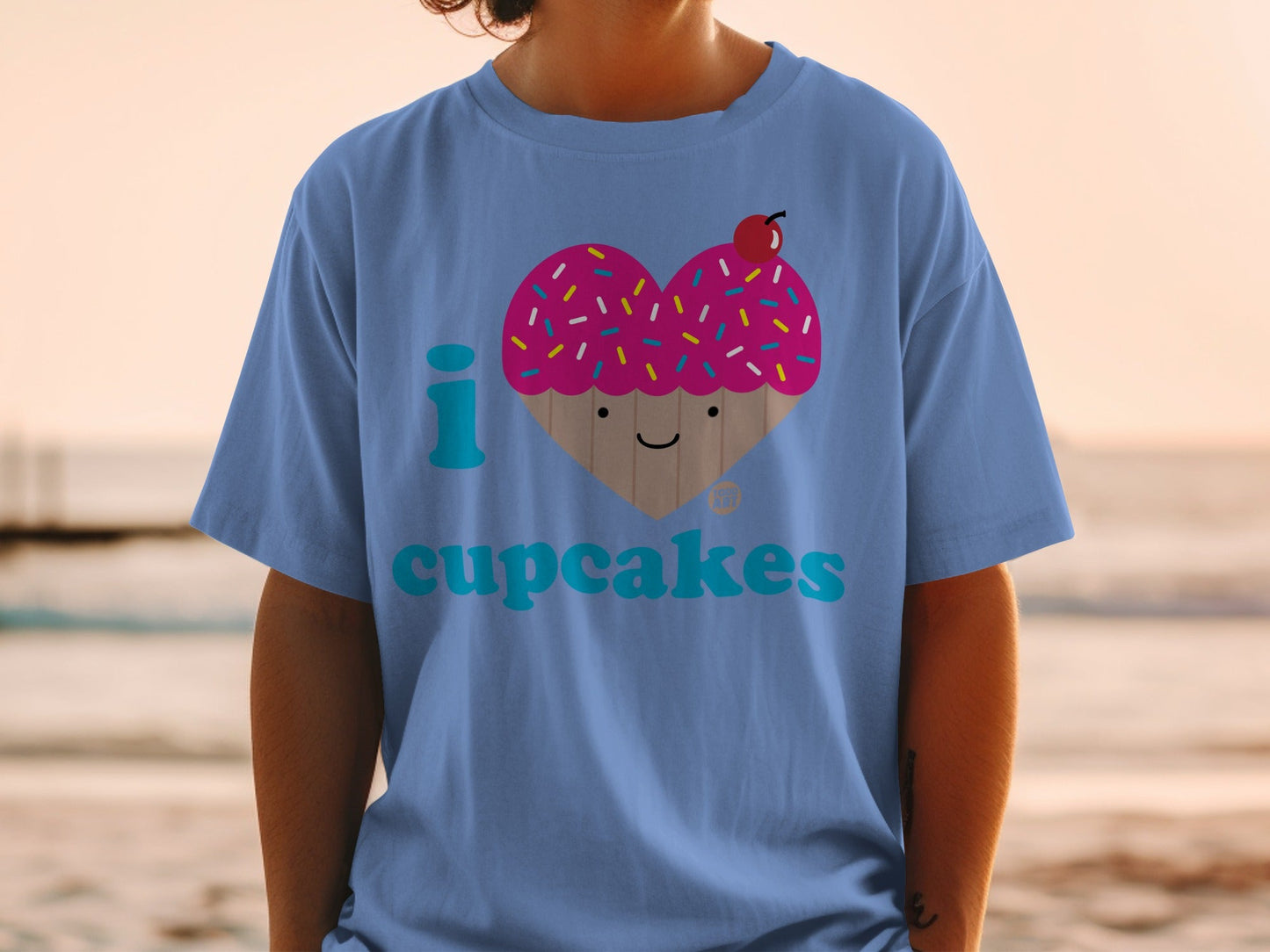 I Love Cupcakes Graphic T-Shirt Fun and Cute Apparel