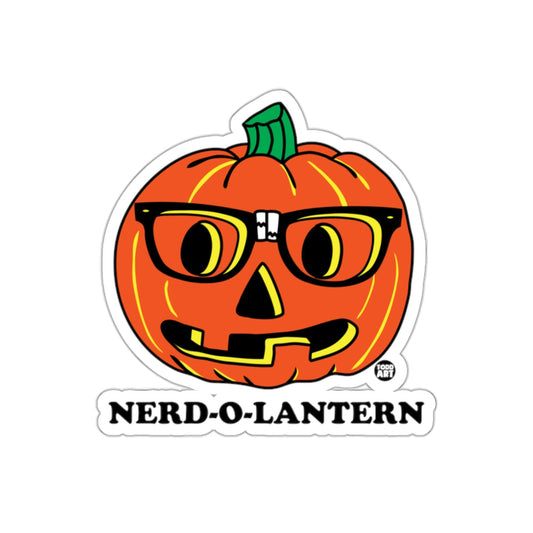Nerd O Lantern Pumpkin Face With Glasses Funny sticker