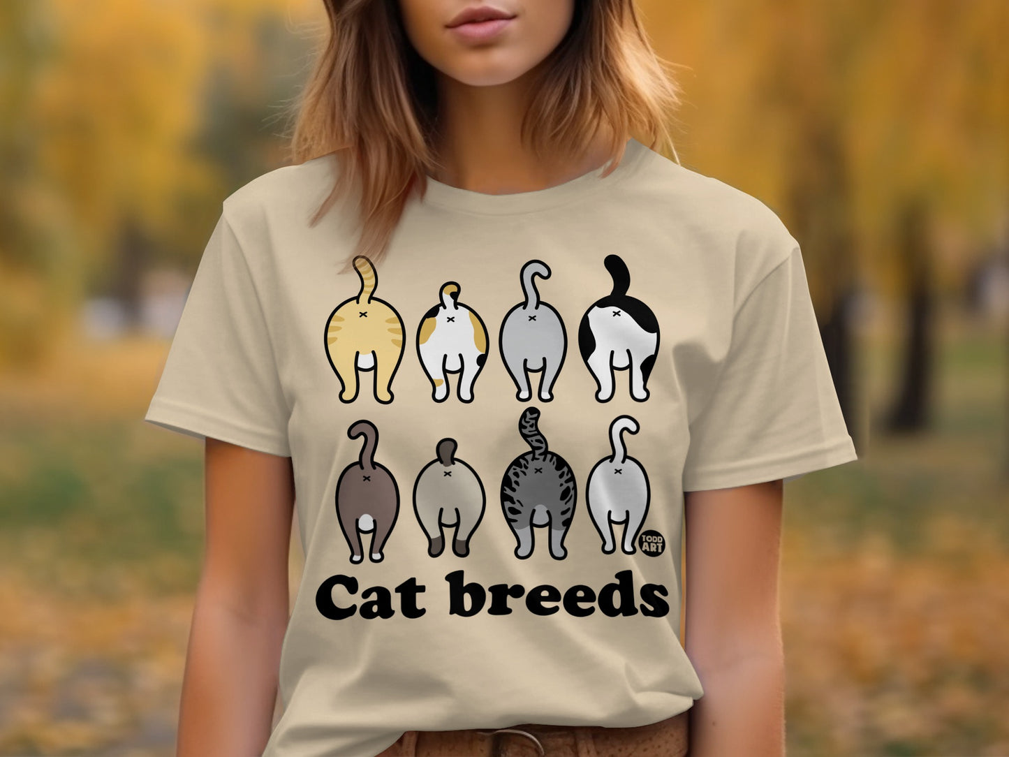 Funny Cat Breeds Design T-Shirt for Cat Lovers