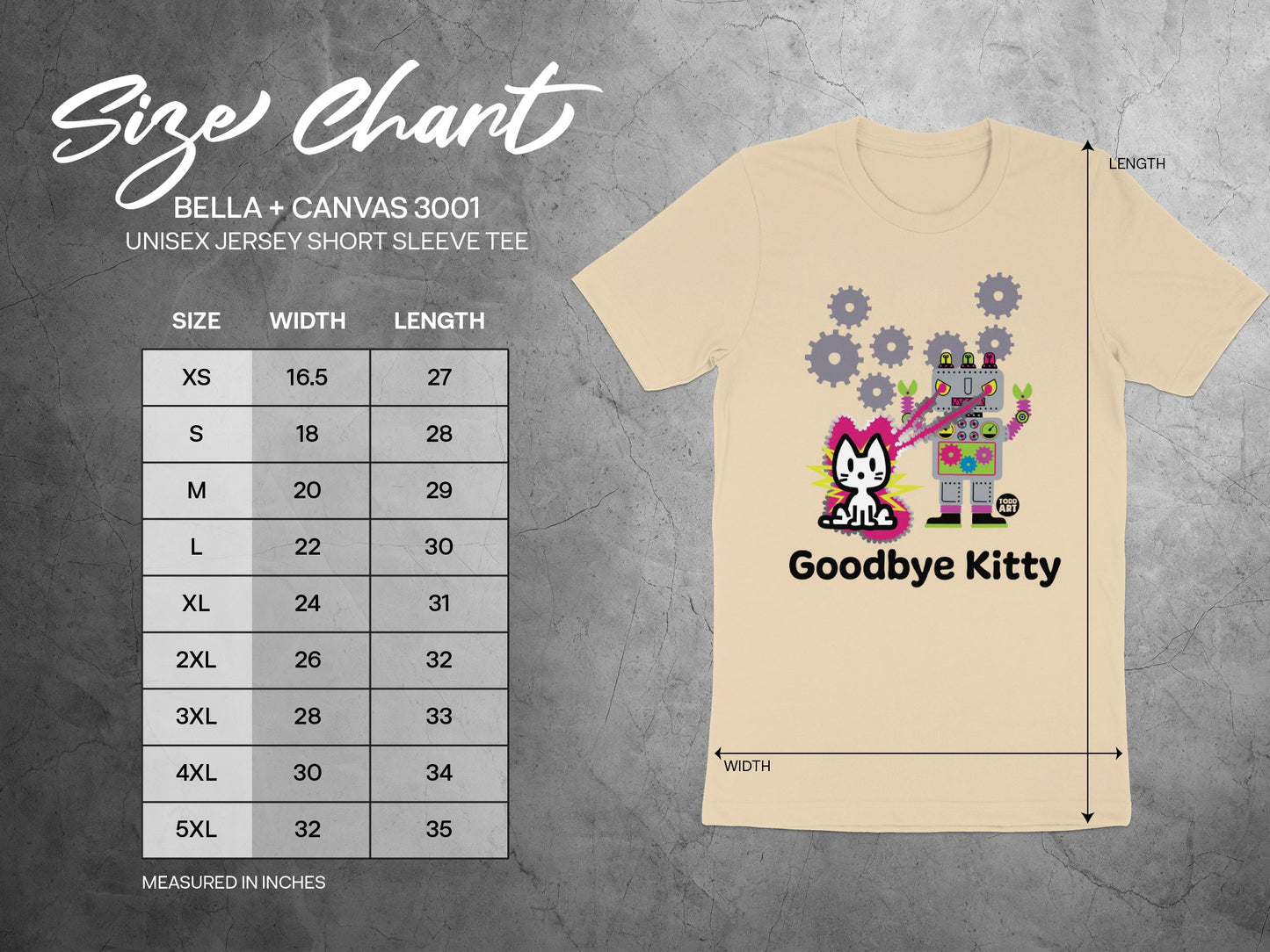 Goodbye Kitty Graphic Unisex Jersey Shirt Product