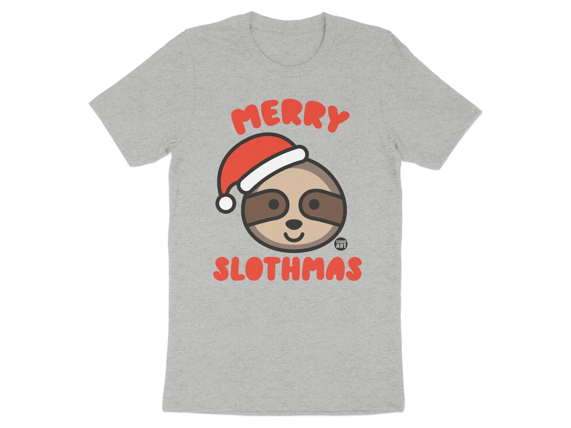 Merry Slothmas Santa Hat Sloth Christmas T-Shirt
