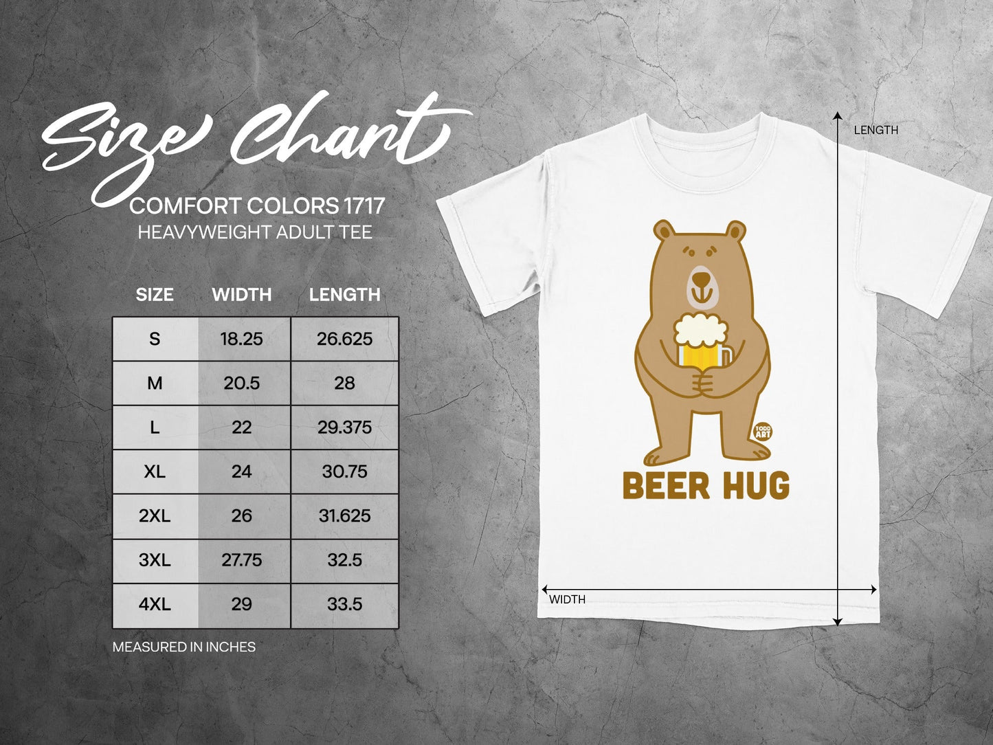 Beer Hug Bear Graphic Tee Heavyweight Adult product