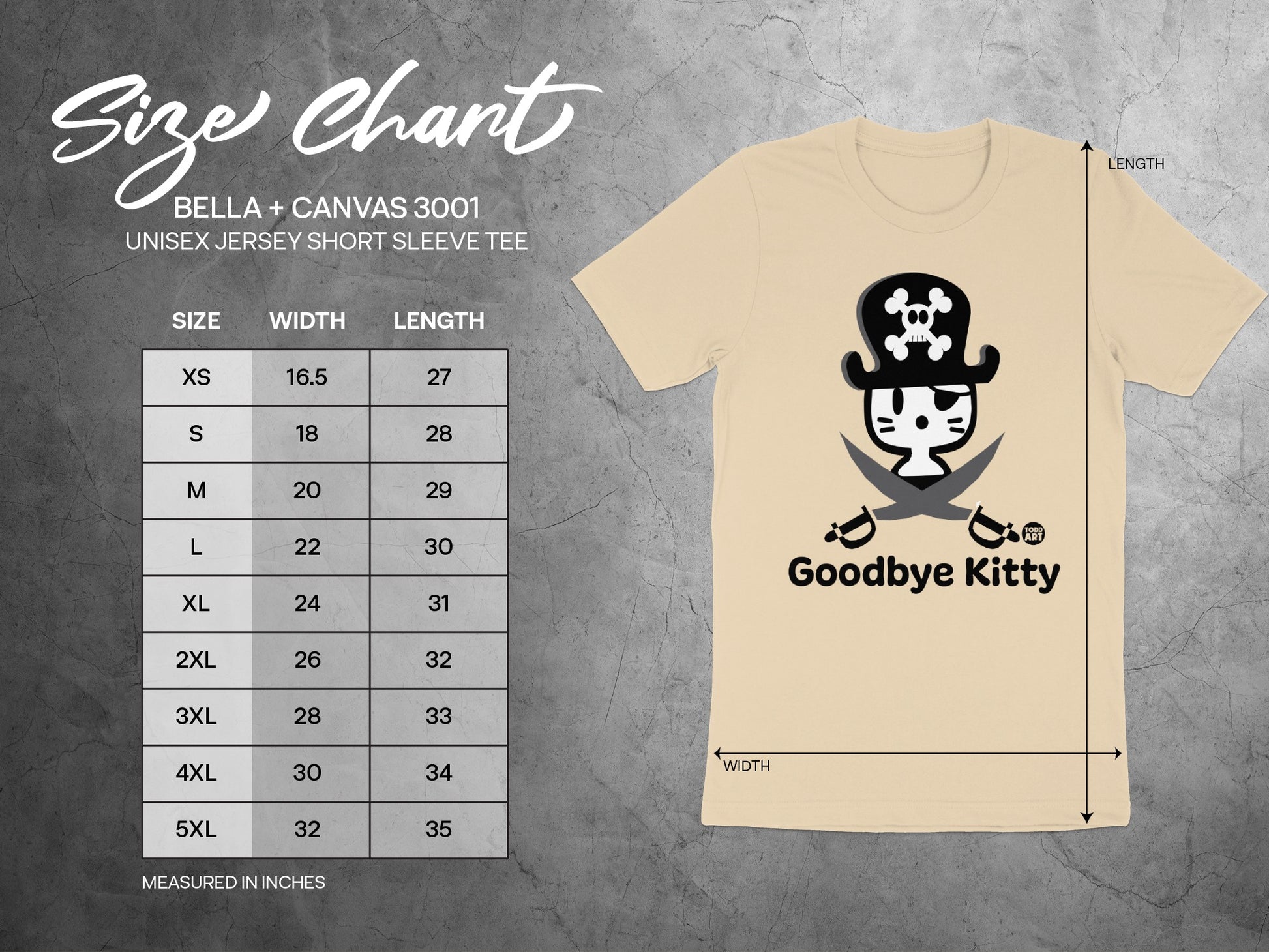 Goodbye Kitty Graphic Printed Beige Short Sleeve Shirt