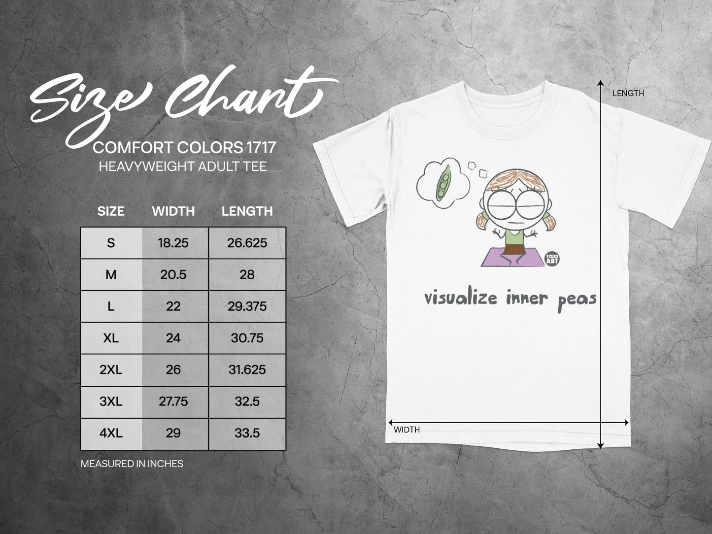 Visualize Inner Peas Yoga Girl Comfortable Tee