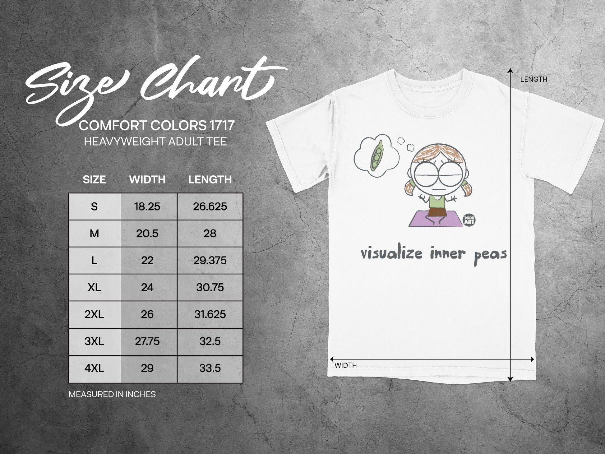 Visualize Inner Peas Yoga Girl Comfortable Tee