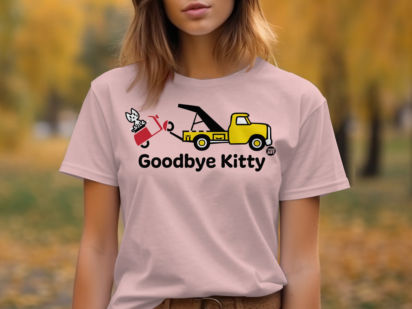 Goodbye Kitty Tow Truck Graphic Shirt