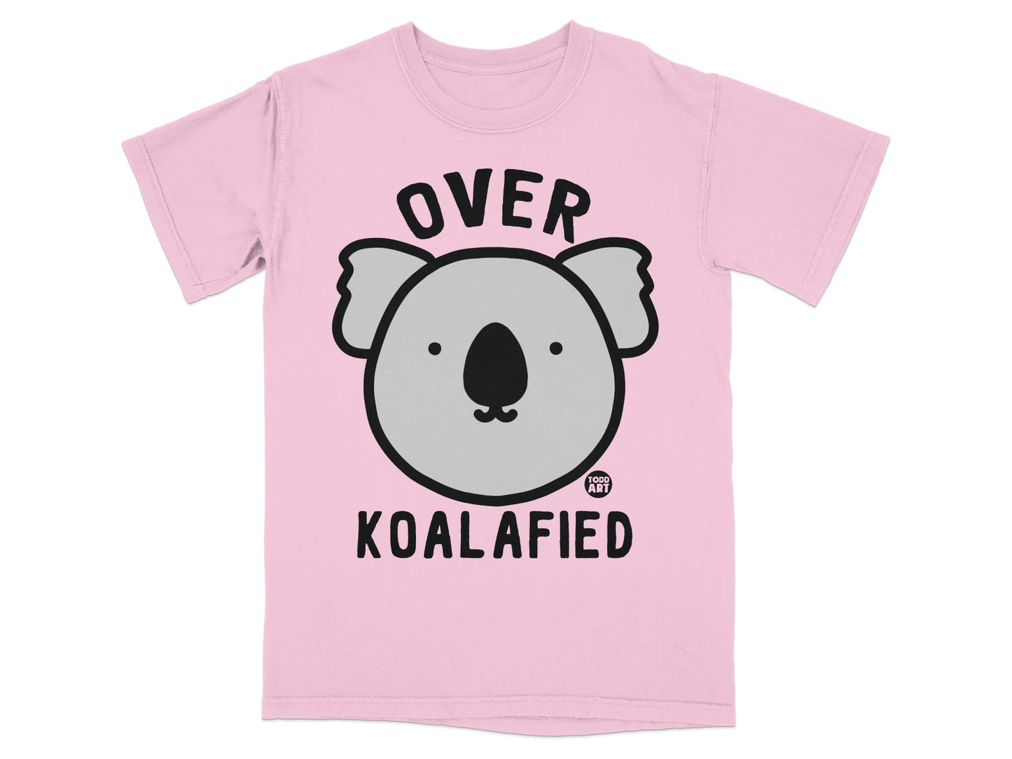 Over Koalafied Koala Design Pink T-shirt