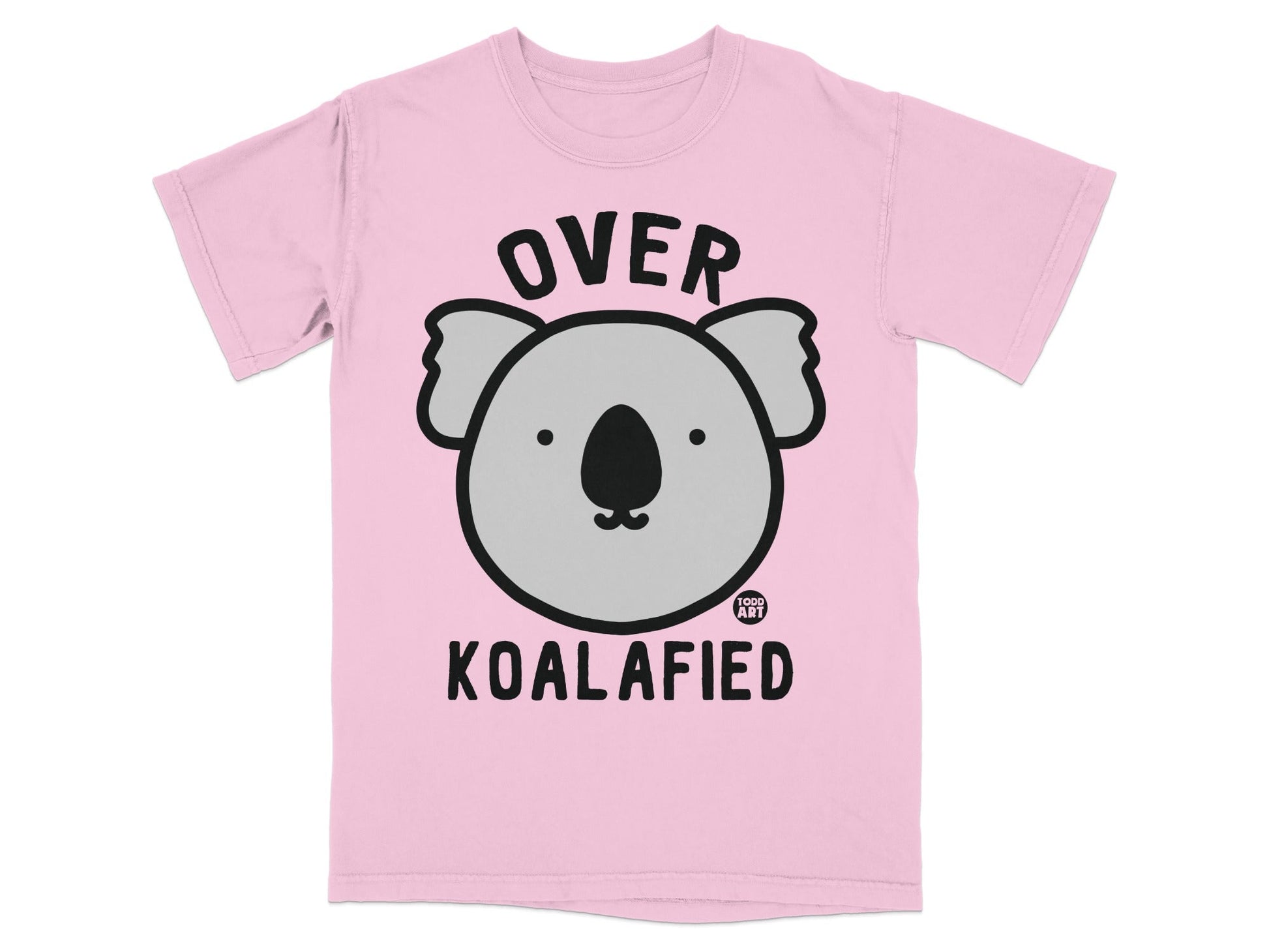 Over Koalafied Koala Design Pink T-shirt