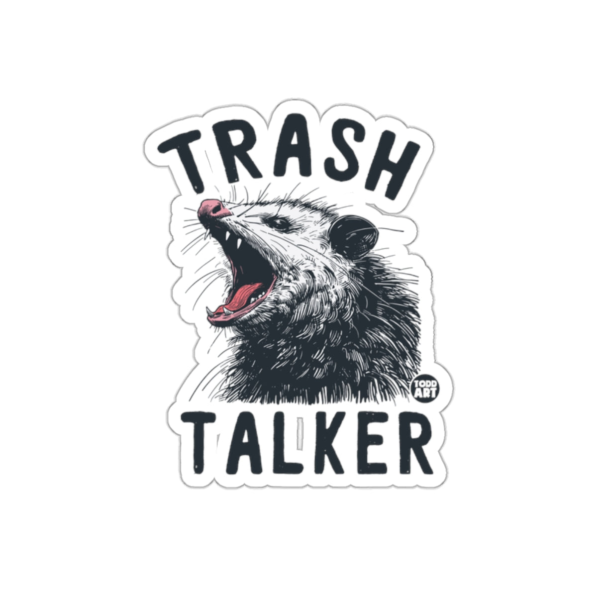Trash Talker Animal Illustration Funny Saying sticker