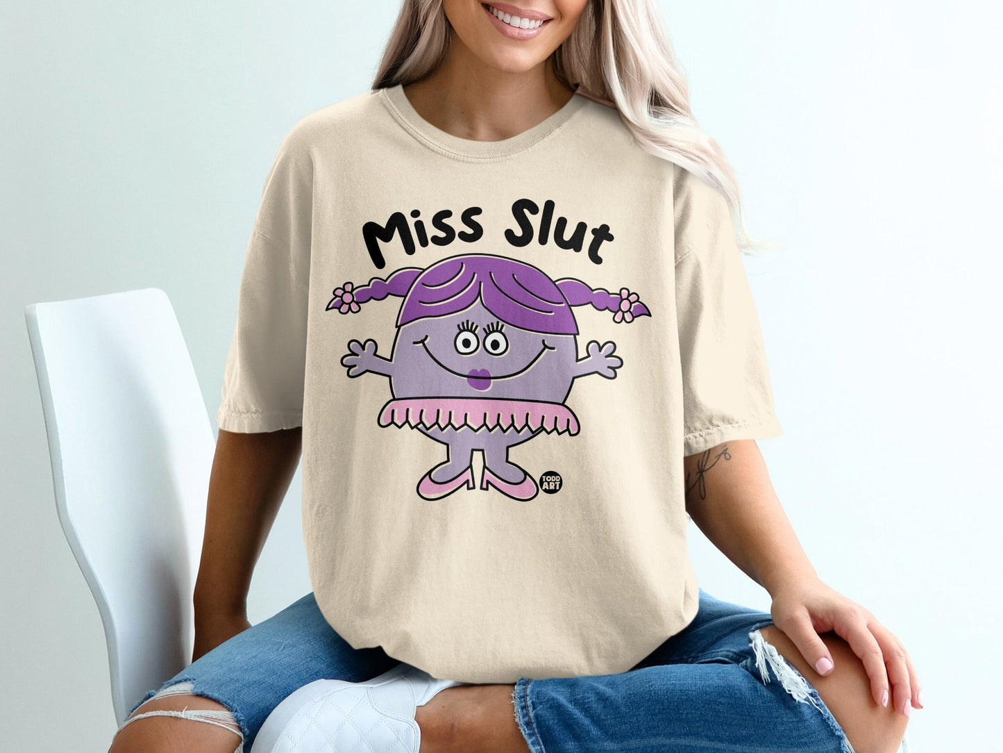 Miss Slut Graphic Tee with Fun Character Design