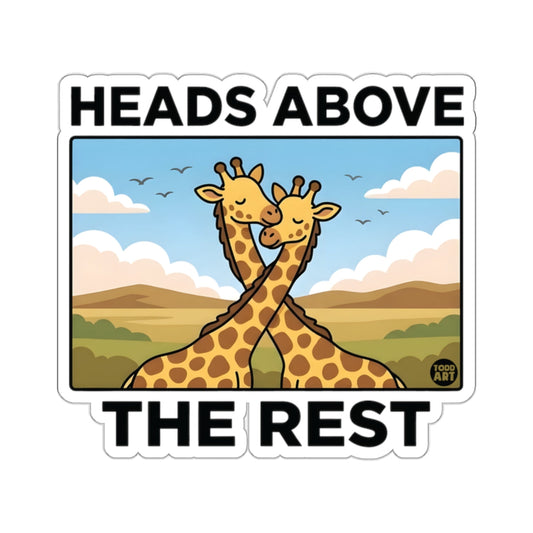 HEADS ABOVE THE REST Adorable Giraffes Hugging 