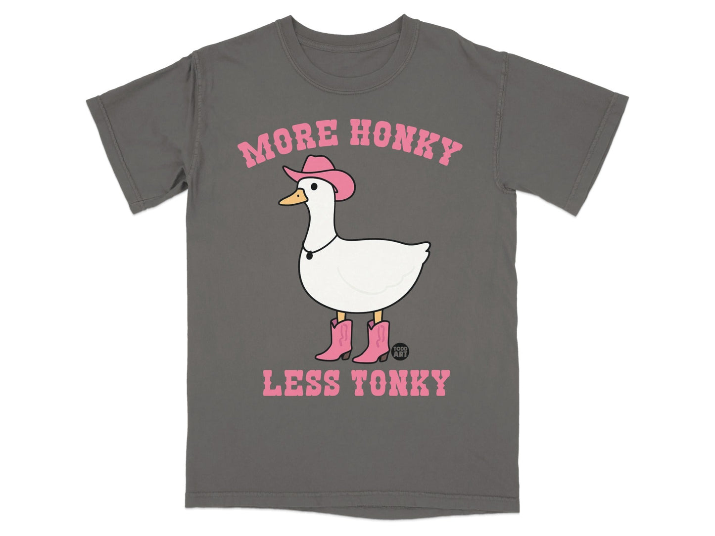 More Honky Less Tonky Funny Duck Graphic T-Shirt