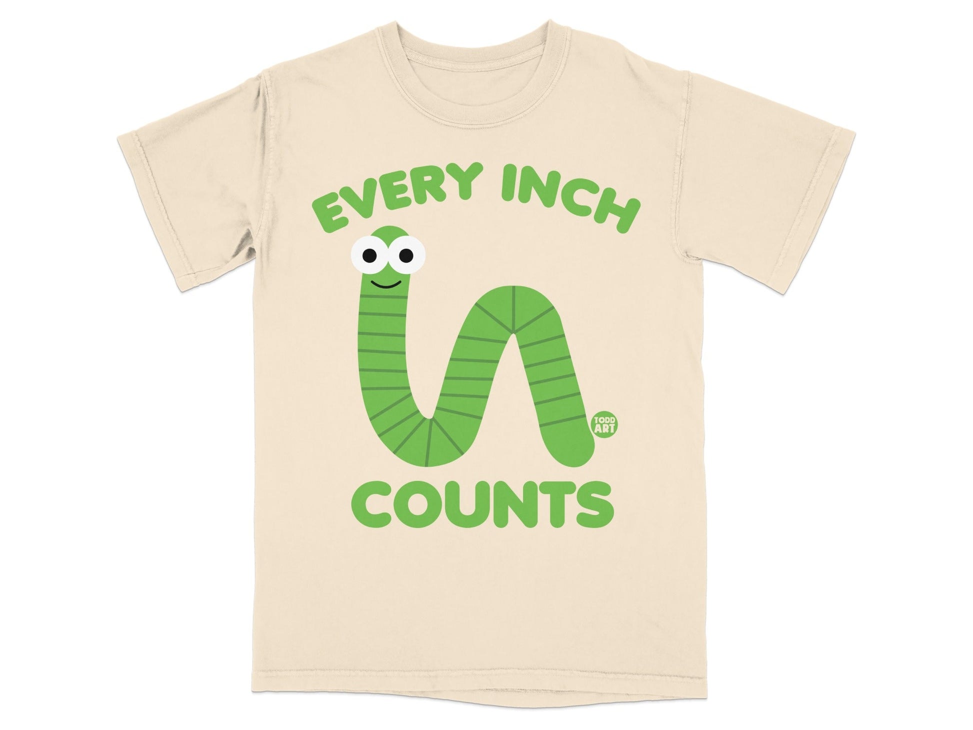 Every Inch Counts Cute Worm Graphic T-Shirt
