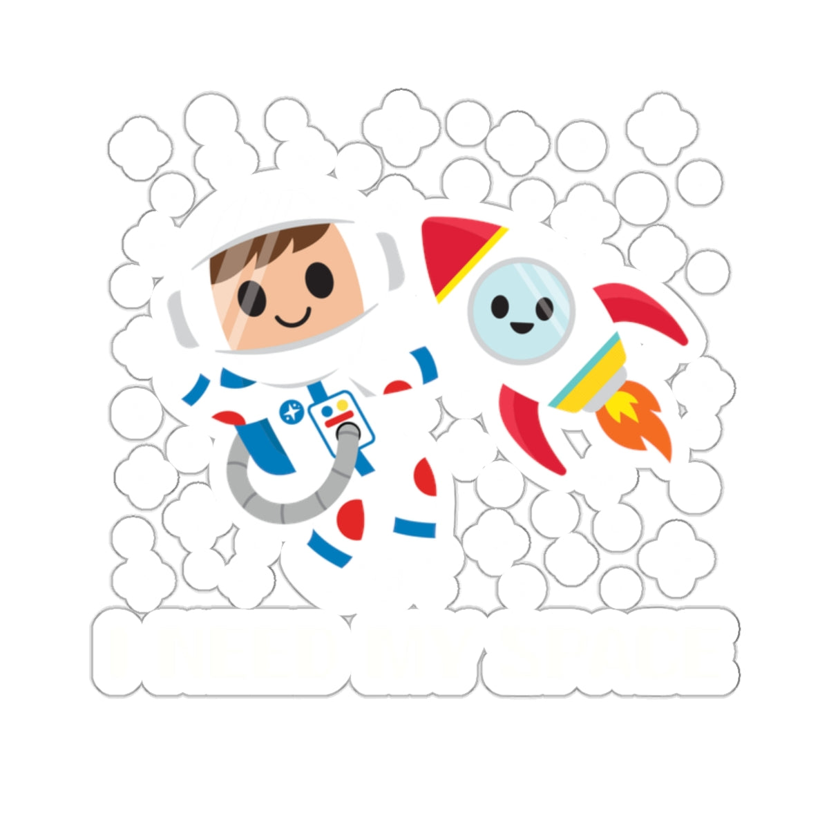 Adorable Astronaut And Rocket Fun Sticker Pack