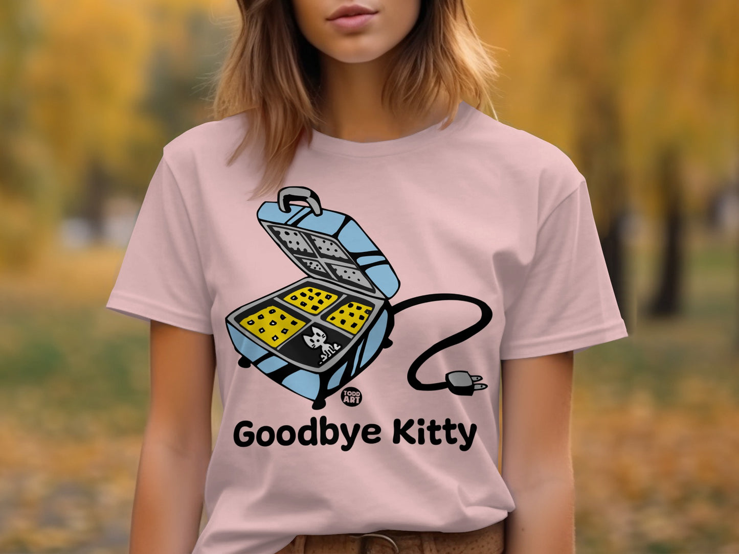 Funny Goodbye Kitty Printed T-Shirt Ideal for Gifting