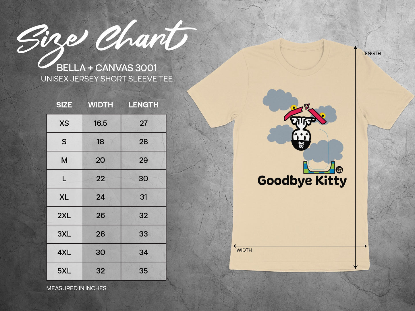 Goodbye Kitty Unisex Short Sleeve Tee