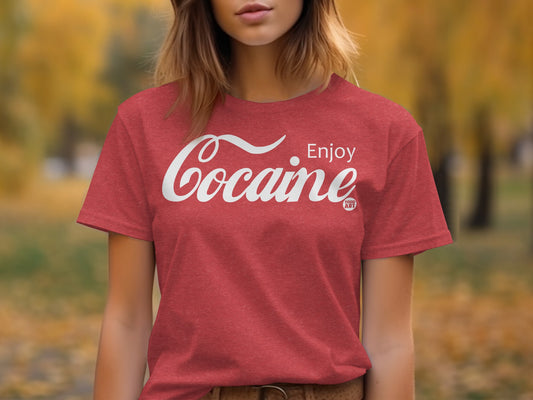 Enjoy Cocaine Graphic Unisex Casual Fashion Tee