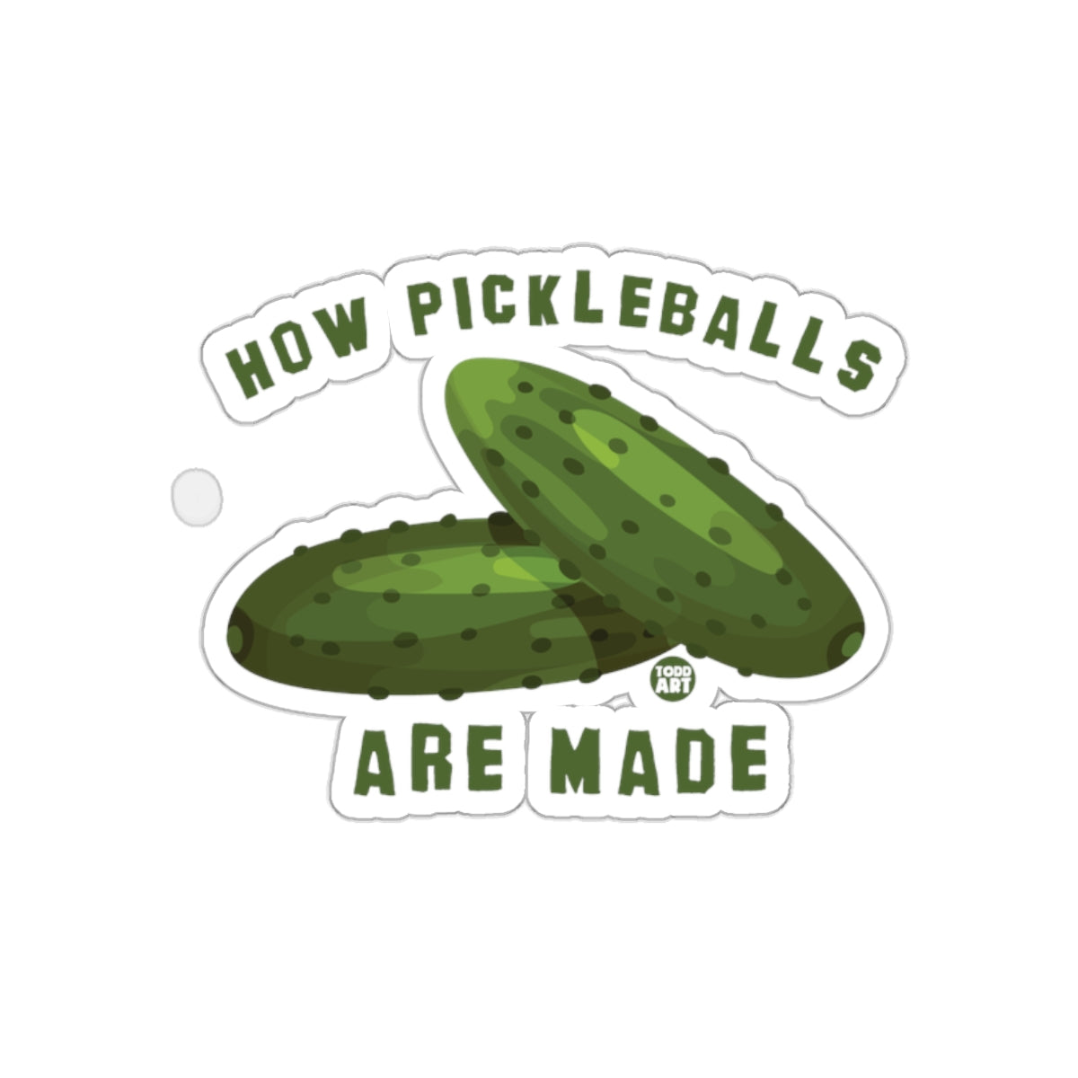 How Pickleballs Are Made Cute Funny Pickleball sticker