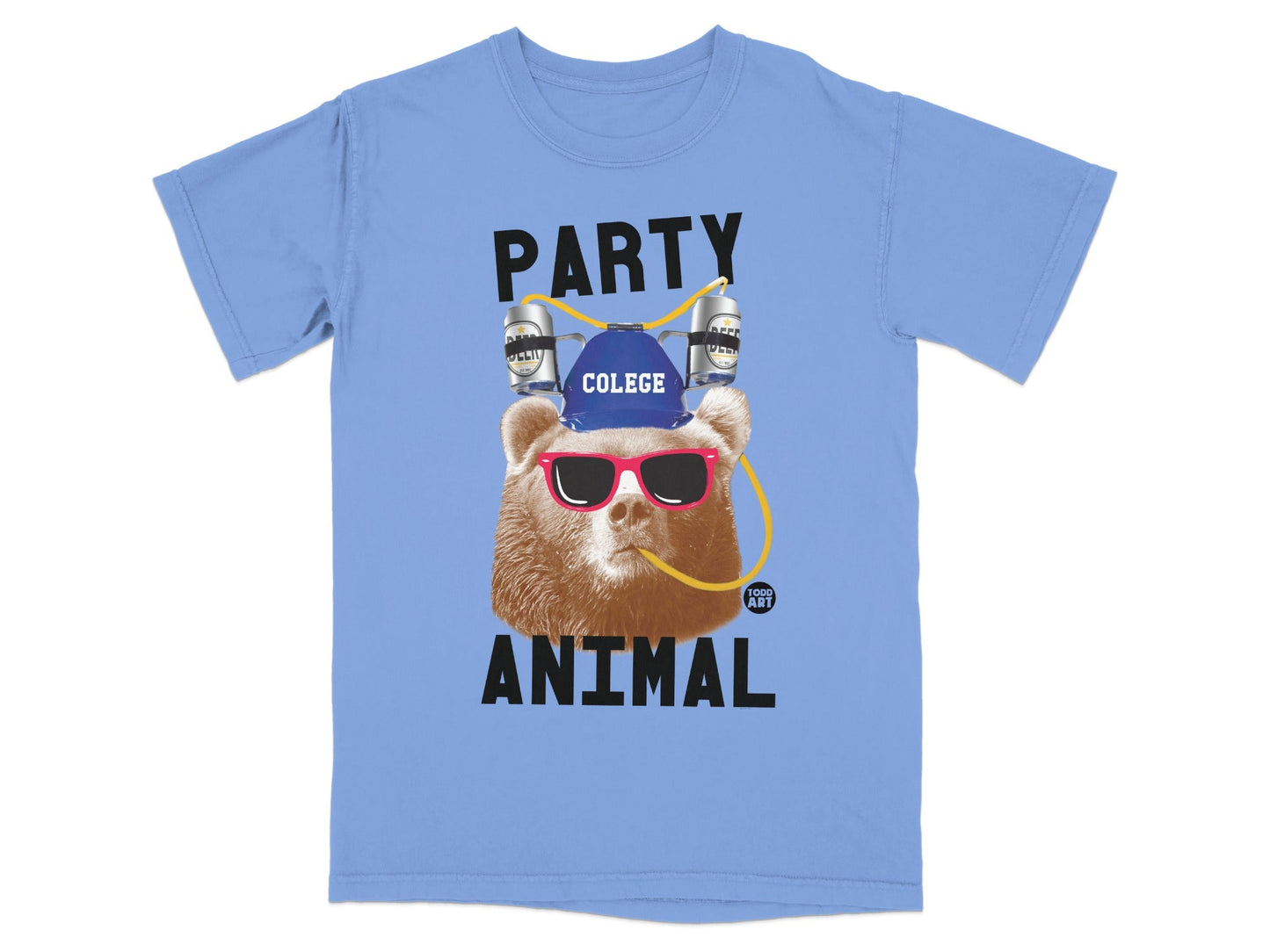 Party Animal College Bear Drinking Shirt