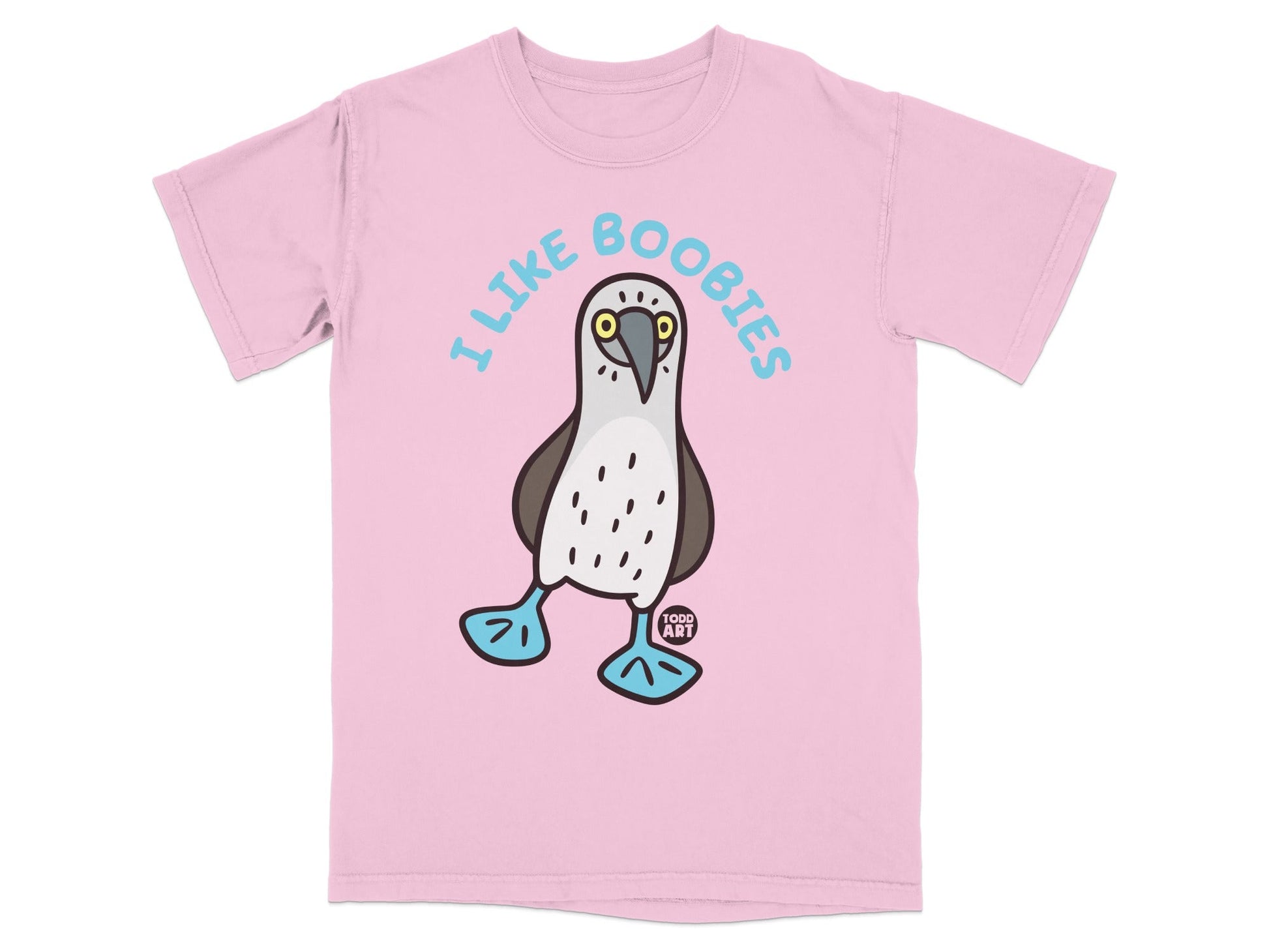 I Like Boobies Funny Bird Graphic Tee Shirt