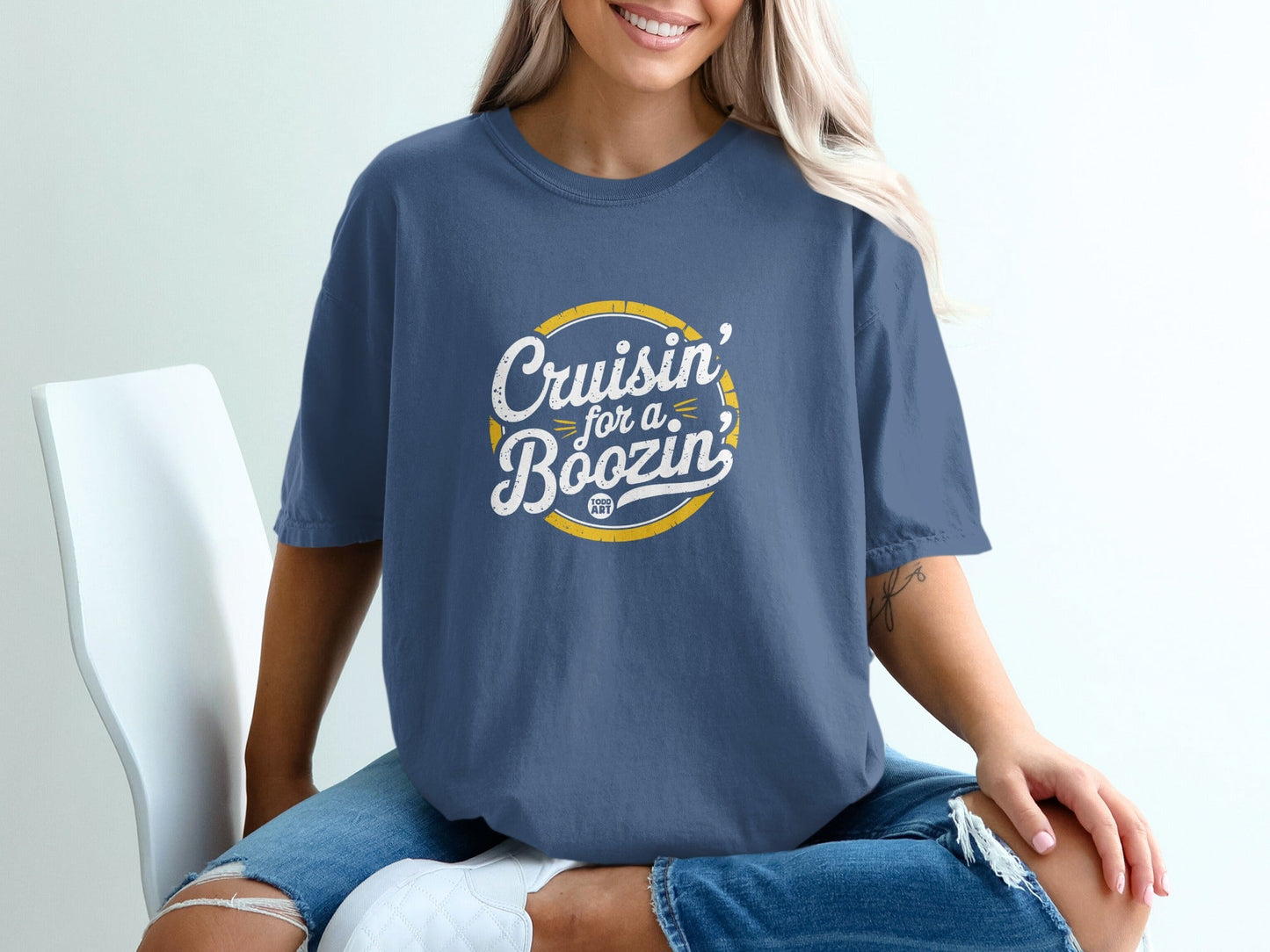 Cruisin' for a Boozin' Graphic T-Shirt for Fun Lovers