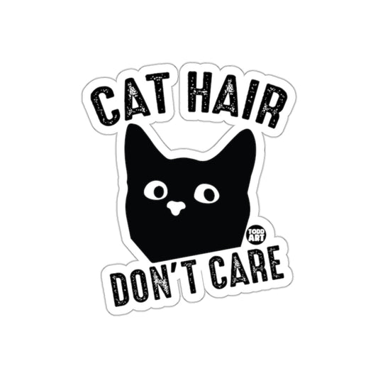 Cat Hair Don't Care Cute Black Cat Artwork sticker