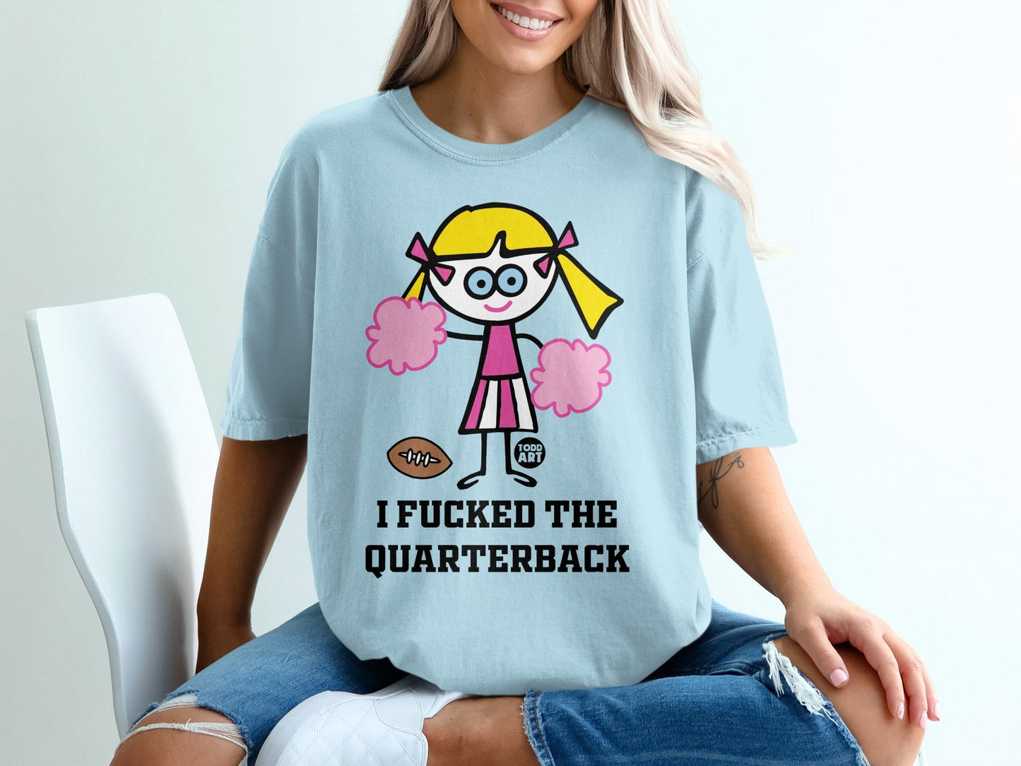 I Fucked The Quarterback Cheerleader Tee
