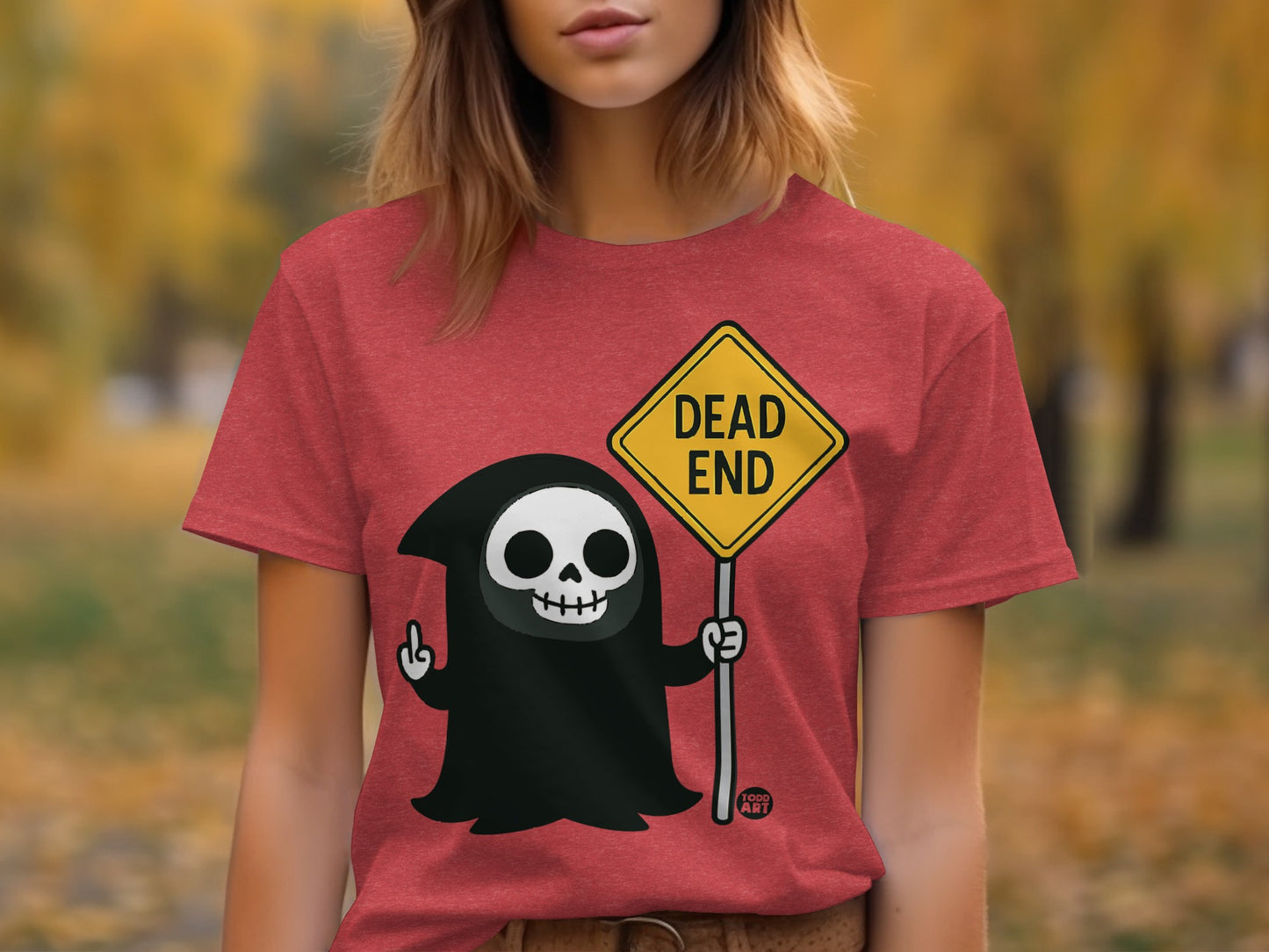 Dead End Grim Reaper Graphic Short Sleeve T-Shirt
