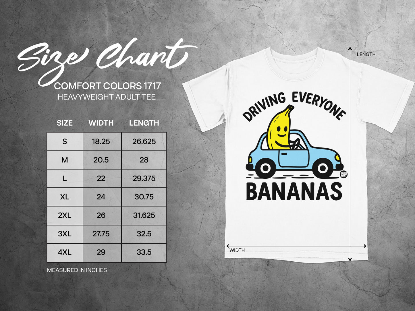 DRIVING EVERYONE BANANAS Funny Graphic product type