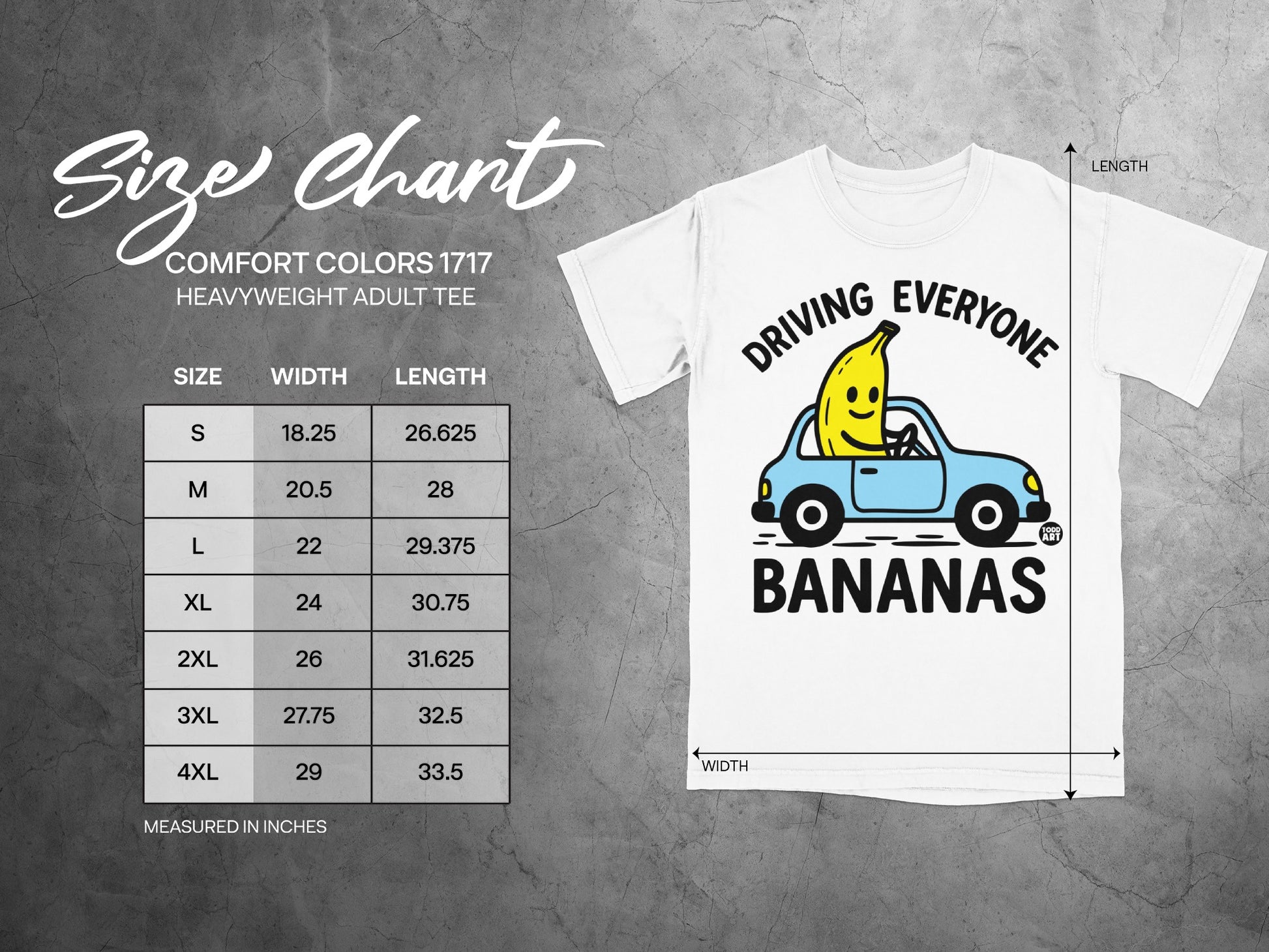 DRIVING EVERYONE BANANAS Funny Graphic product type