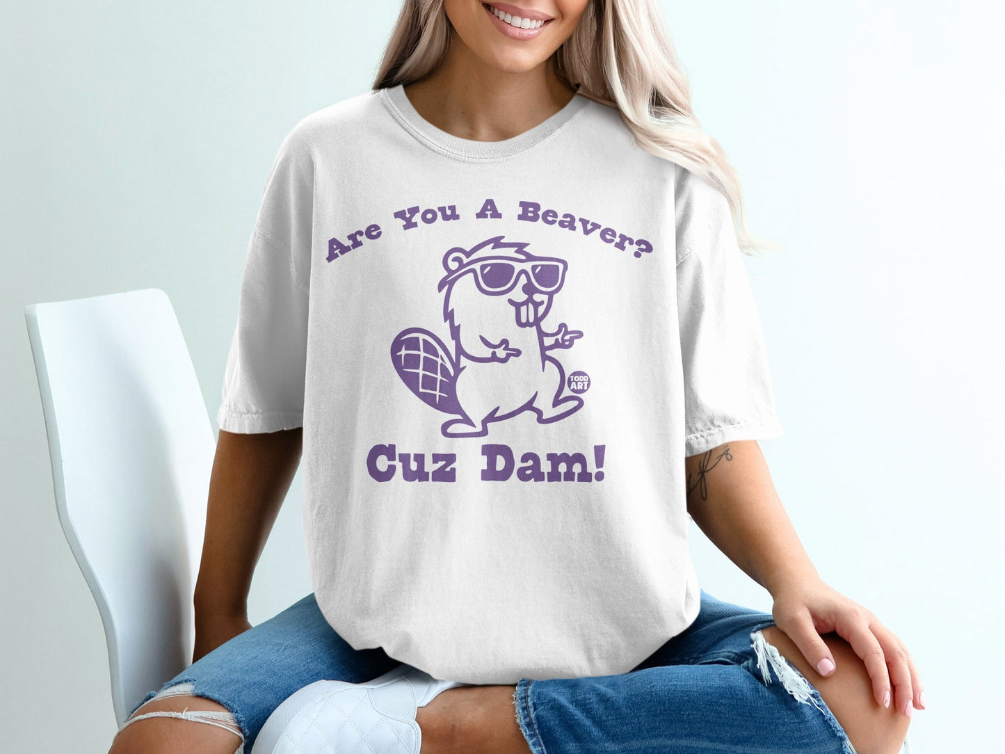 Are You A Beaver Cuz Dam Funny Graphic T-shirt