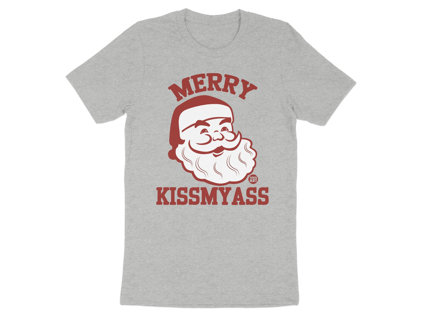 Merry Kissmyass Santa Claus Graphic Shirt
